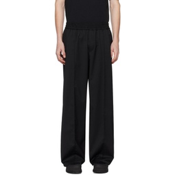 Black Relaxed-Fit Trousers 241827M191005