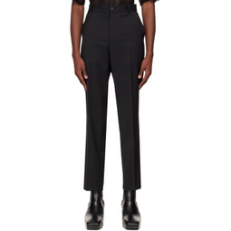 Black Single Suit Trousers 231827M191001
