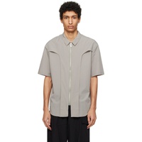 Gray Zip Shirt 241827M192015