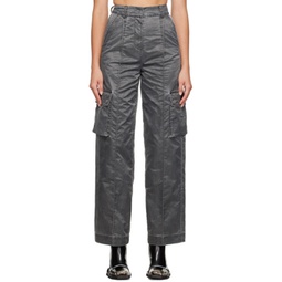 Gray Baggy Trousers 232827F087007