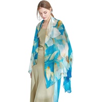 HangErFeng Scarf Silk Printing Fashion Long Lightweight Sunscreen Shawls for Women Large HairScarf Gift Packaging337