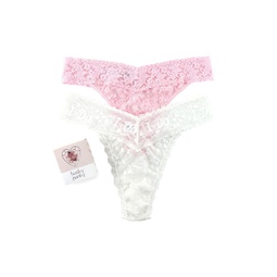 I Do Shimmer 2-Pack Lace Bridal Thongs