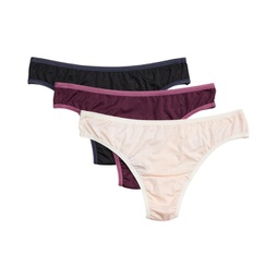 Womens Hanky Panky Movecalm Natural Rise Thong 3-Pack