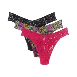 Womens Hanky Panky Signature Lace Original Thong 3-Pack