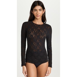 Signature Lace Unlined Long Sleeve Top