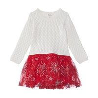 Hatley Kids Red Sparkle Sweater Tulle Dress (Toddler/Little Kids/Big Kids)