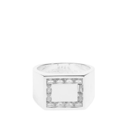 Hatton Labs Baguettes Signet Ring 925 Sterling Silver
