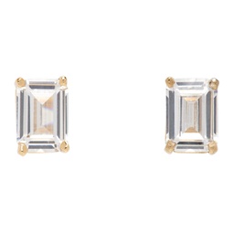 Gold Ctagon Stud Earrings 241481M144030