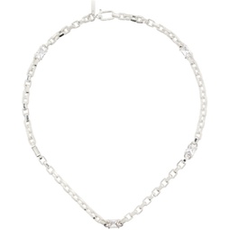 Silver Solitaire Chain Necklace 241481M145022