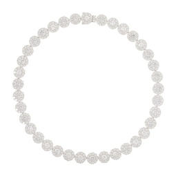 Silver XL Daisy Tennis Chain Necklace 241481M145033