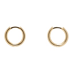 Gold Small Round Hoop Earrings 241481M144002