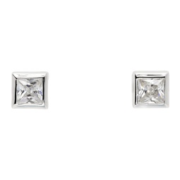 Silver Stone Stud Earrings 241481M144000