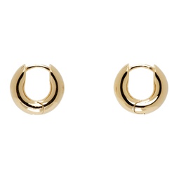 Gold Round Hoop Earrings 241481M144004