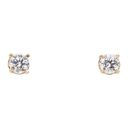 Gold Small Round Stud Earrings 241481M144028