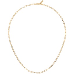 Gold Paperclip Chain Necklace 241481M145053