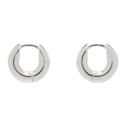 Silver Round Hoop Earrings 241481M144005