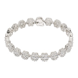 Silver Daisy Tennis Bracelet 241481M142032