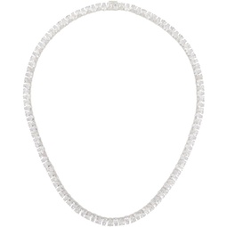 Silver Pear Tennis Chain Necklace 241481M145027