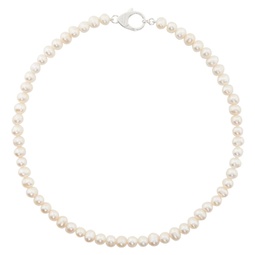 White Classic Pearl Necklace 241481M145042