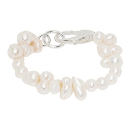 SSENSE Exclusive White Pearl Bracelet 231481M142008