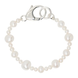 White XL Pearl Bracelet 222481M142003