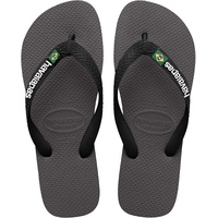 Havaianas Womens Brazil Logo Flip Flop Sandals, Black, Size 11/12 Womens