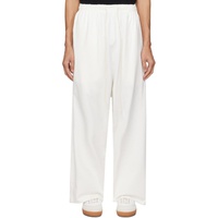 White Embroidered Sweatpants 241897M190001