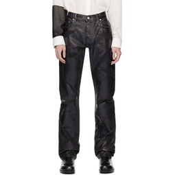 Black Foiled Jeans 241154M186009