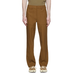 Brown Utility Trousers 232154M191024