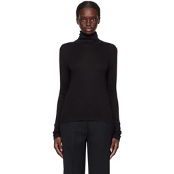 Black Rib Turtleneck 241154F099008