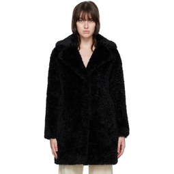 Black Sherpa Coat 222829F059004