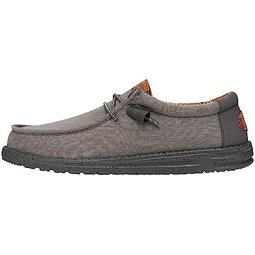 Hey Dude Mens Wally Canvas Mens Loafers Mens Slip On Shoes Comfortable & Light-Weight