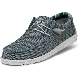 Hey Dude Mens Wally Sox Ice Grey Size 12 Mens Loafers Mens Slip On Shoes Comfortable & Light-Weight