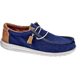 Hey Dude Wally Workwear Blue Size 8 Men's Shoes Mens Slip-on Loafers Comfortable & Light-Weight
