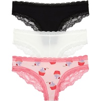 Womens Honeydew Intimates Aiden 3-Pack Lace Back Hipster