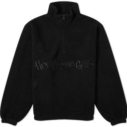 Honor The Gift Script Sherpa Quarter Zip Black