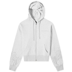 House Of Sunny Odyssey Cropped Zip Hoodie Thunder Grey