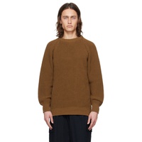 Brown Easy Knit Sweater 241663M201005