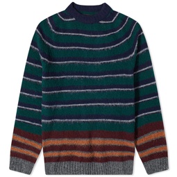 Howlin Flying Tapes Stripe Crew Knit Navy