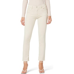 Hudson Jeans Nico Mid-Rise Straight Ankle w/ Slit in Moonbeam