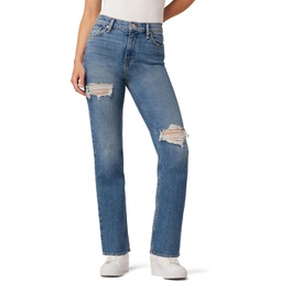 Womens Hudson Jeans Remi High-Rise Straight in Destructed Lucent