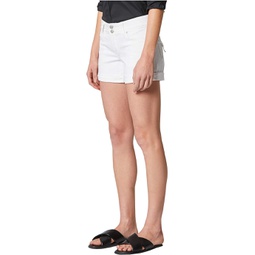 Womens Hudson Jeans Croxley Cuffed Shorts in White