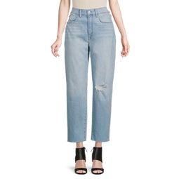 Kass High Rise Ankle Straight Jeans