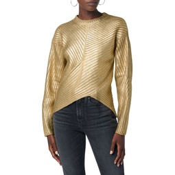 Merino Wool Blend Metallic Sweater