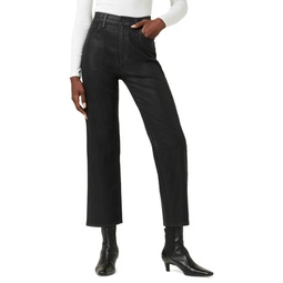 Noa High Rise Coated Straight Crop Jeans