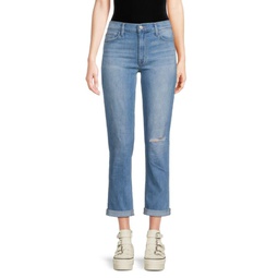 Blair High Rise Distressed Cropped Jeans