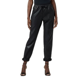 Coated Rolled Cuff Pants