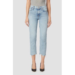 remi high rise crop jeans in two hearts