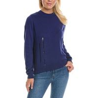 pleated twist back cashmere-blend sweater