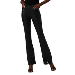Barbara Coated High Rise Bootcut Jeans in Black